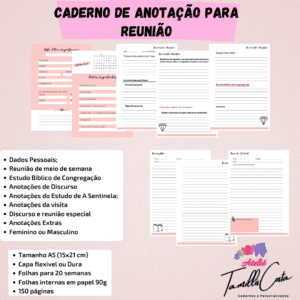 Caderno de Anotações para a Reunião